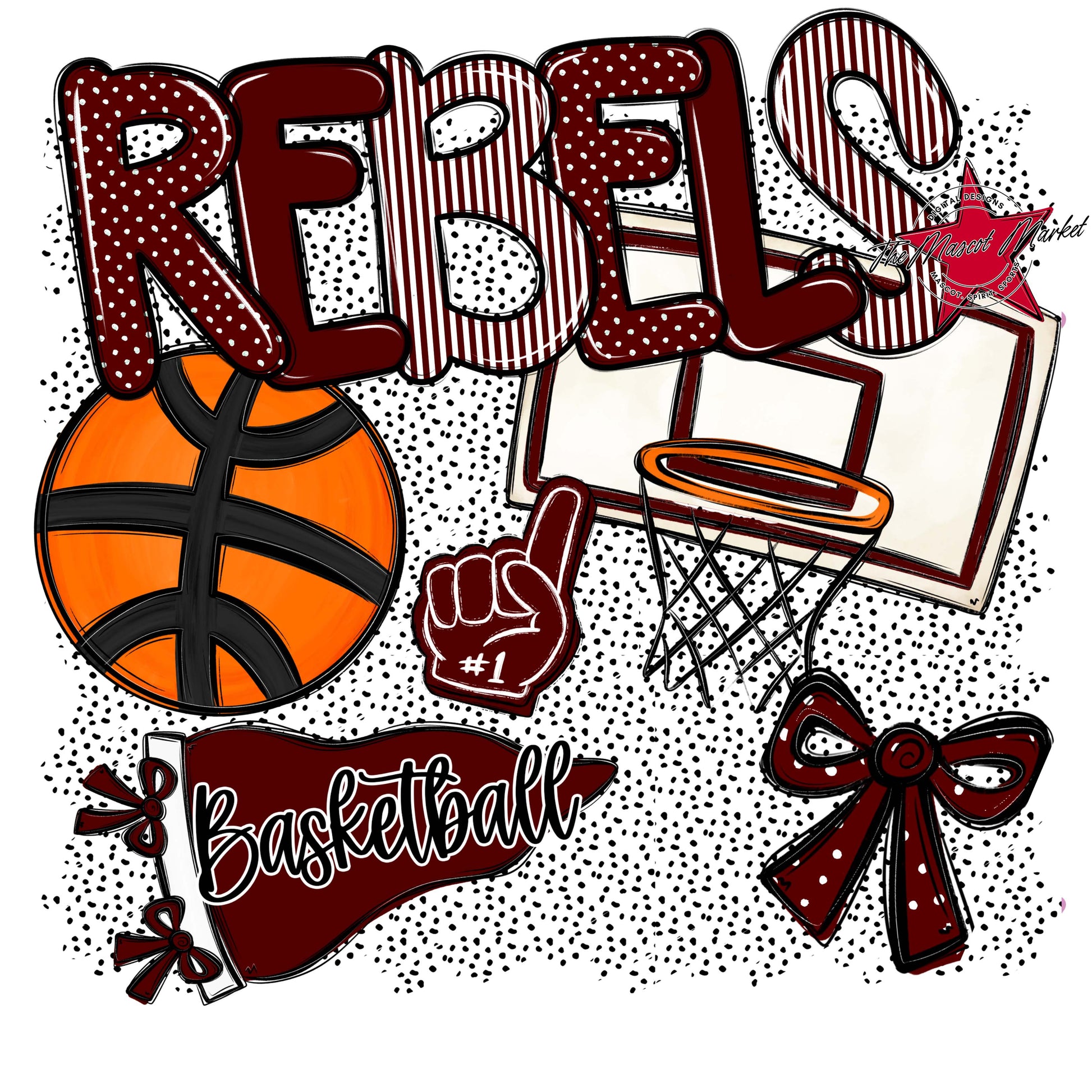 Rebels Basketball Spirit-Maroon