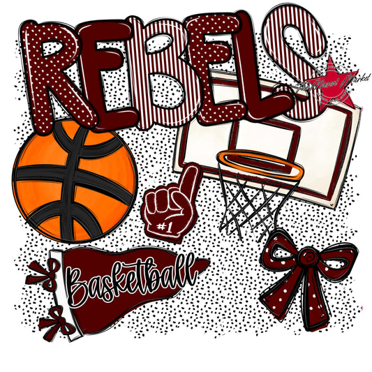 Rebels Basketball Spirit-Maroon
