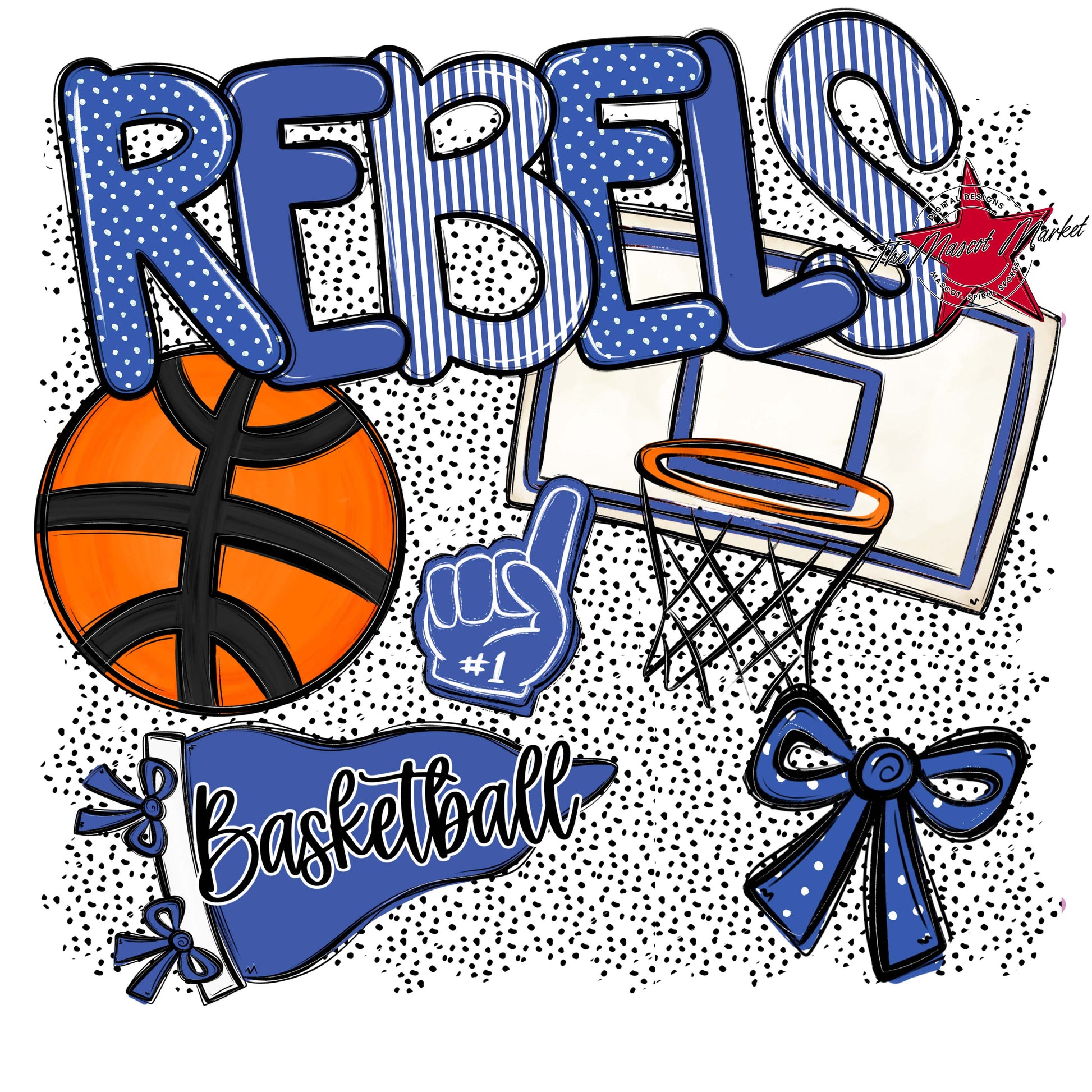 Rebels Basketball Spirit-Off Blue