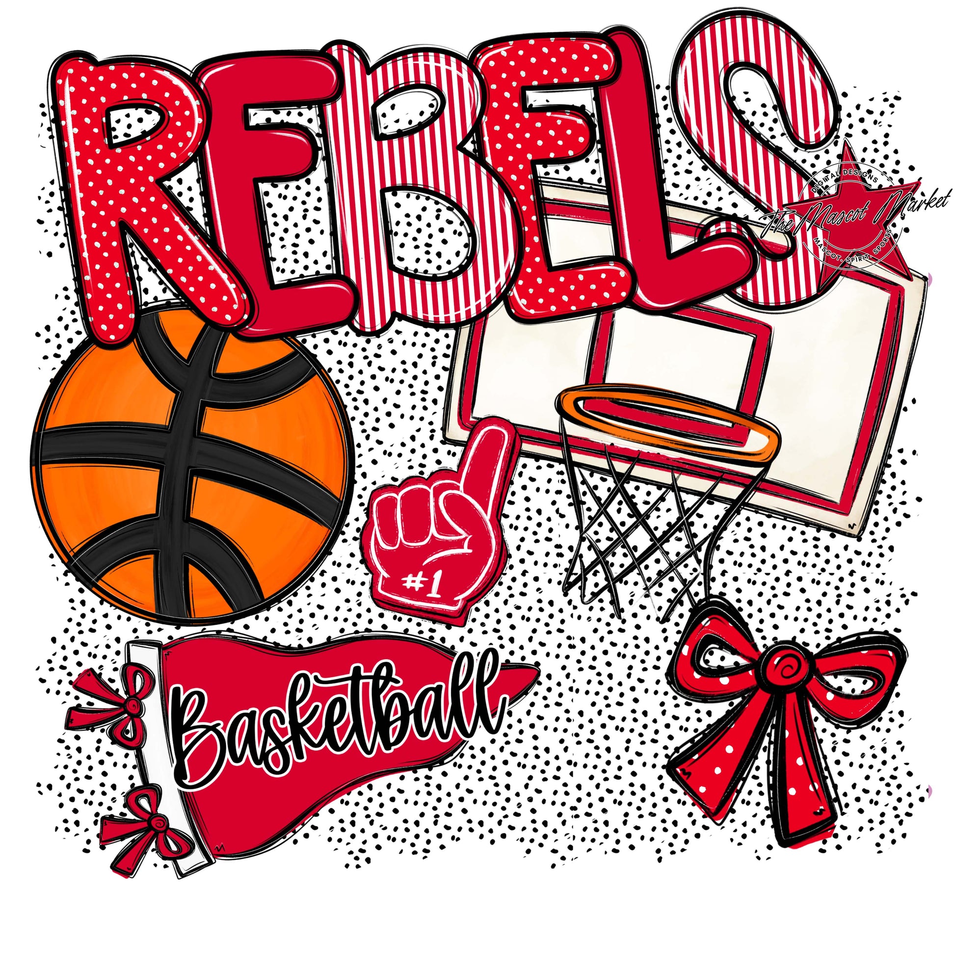 Rebels Basketball Spirit-Red