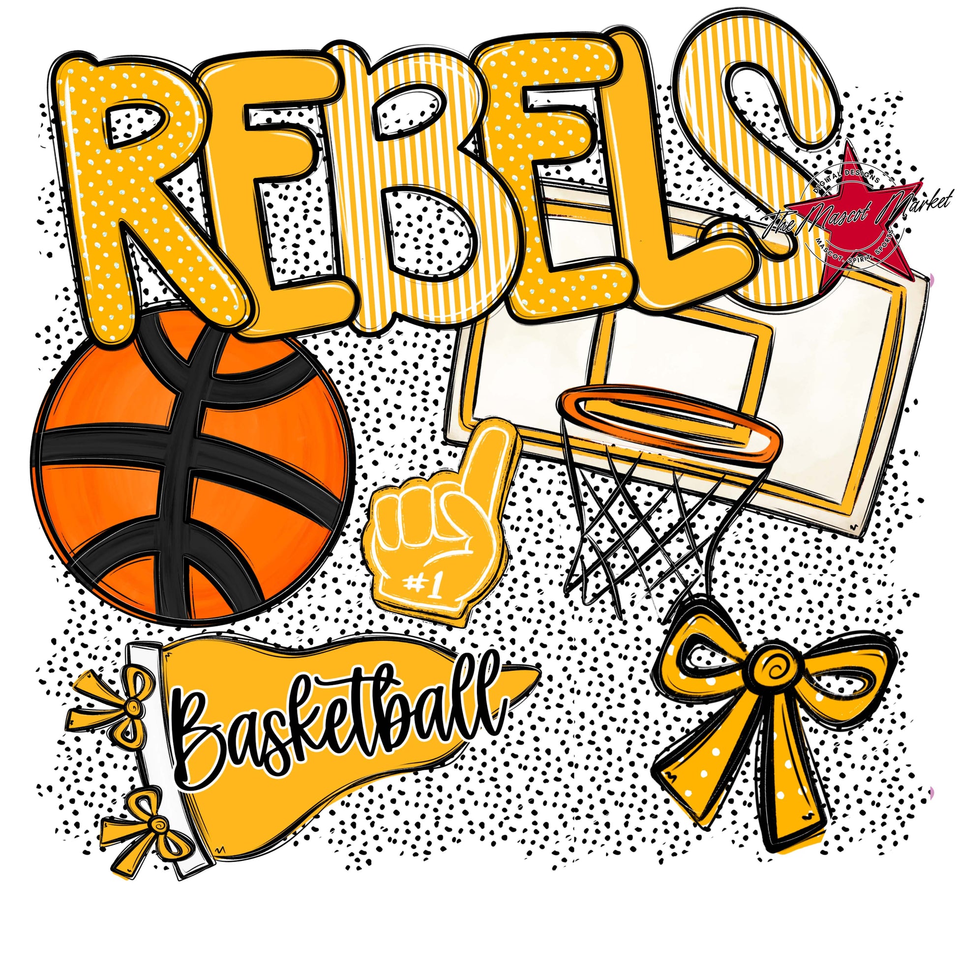 Rebels Basketball Spirit-Yellow