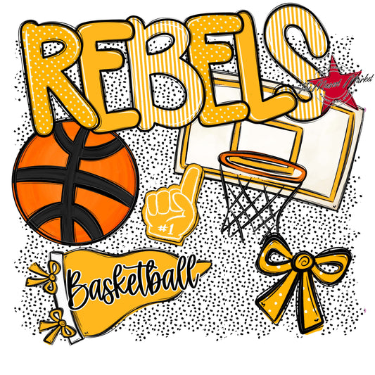 Rebels Basketball Spirit-Yellow