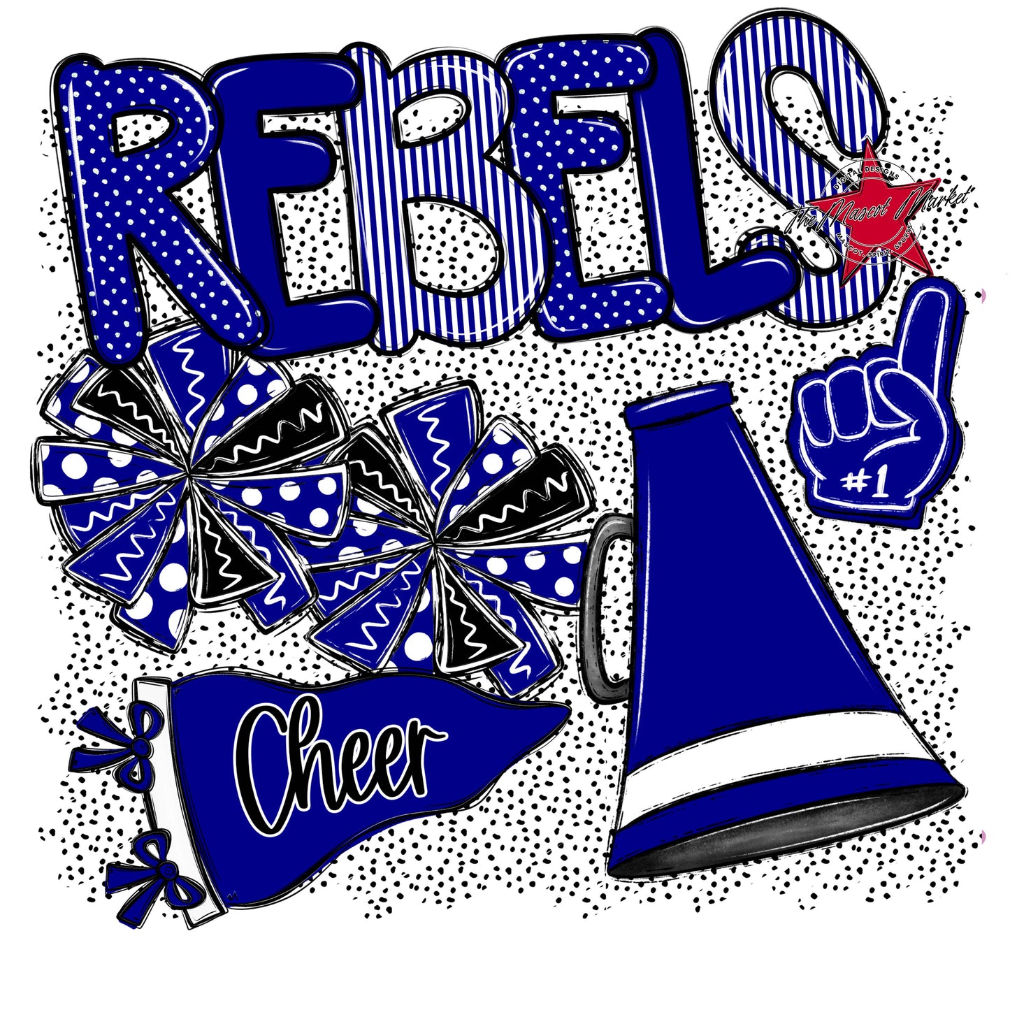 Rebels Cheer Spirit-Blue