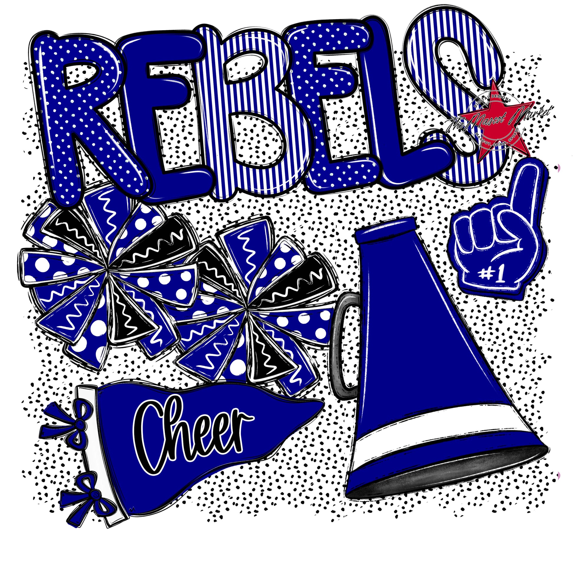 Rebels Cheer Spirit-Blue