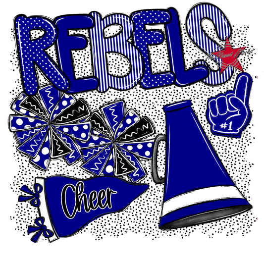 Rebels Cheer Spirit-Blue