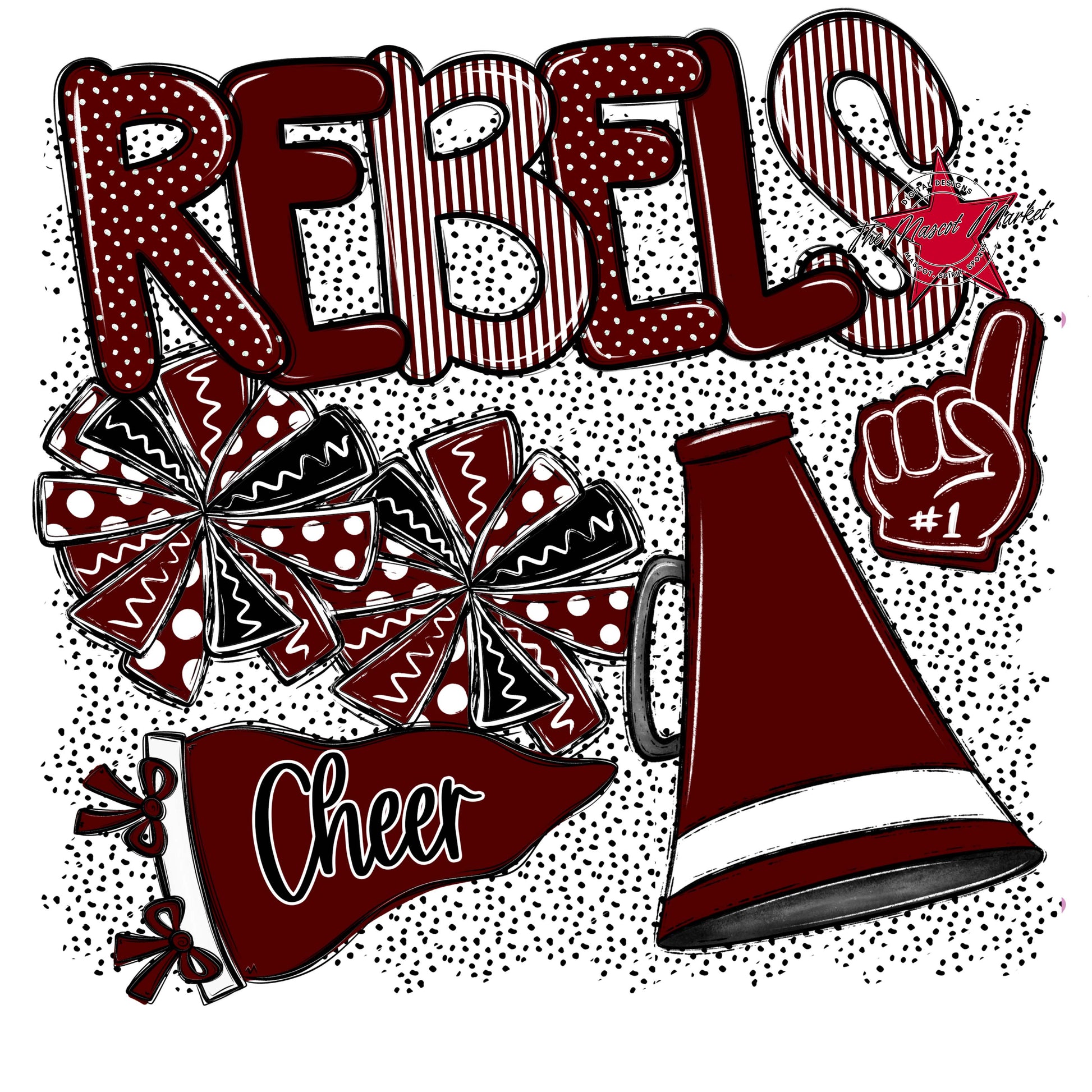 Rebels Cheer Spirit-Maroon
