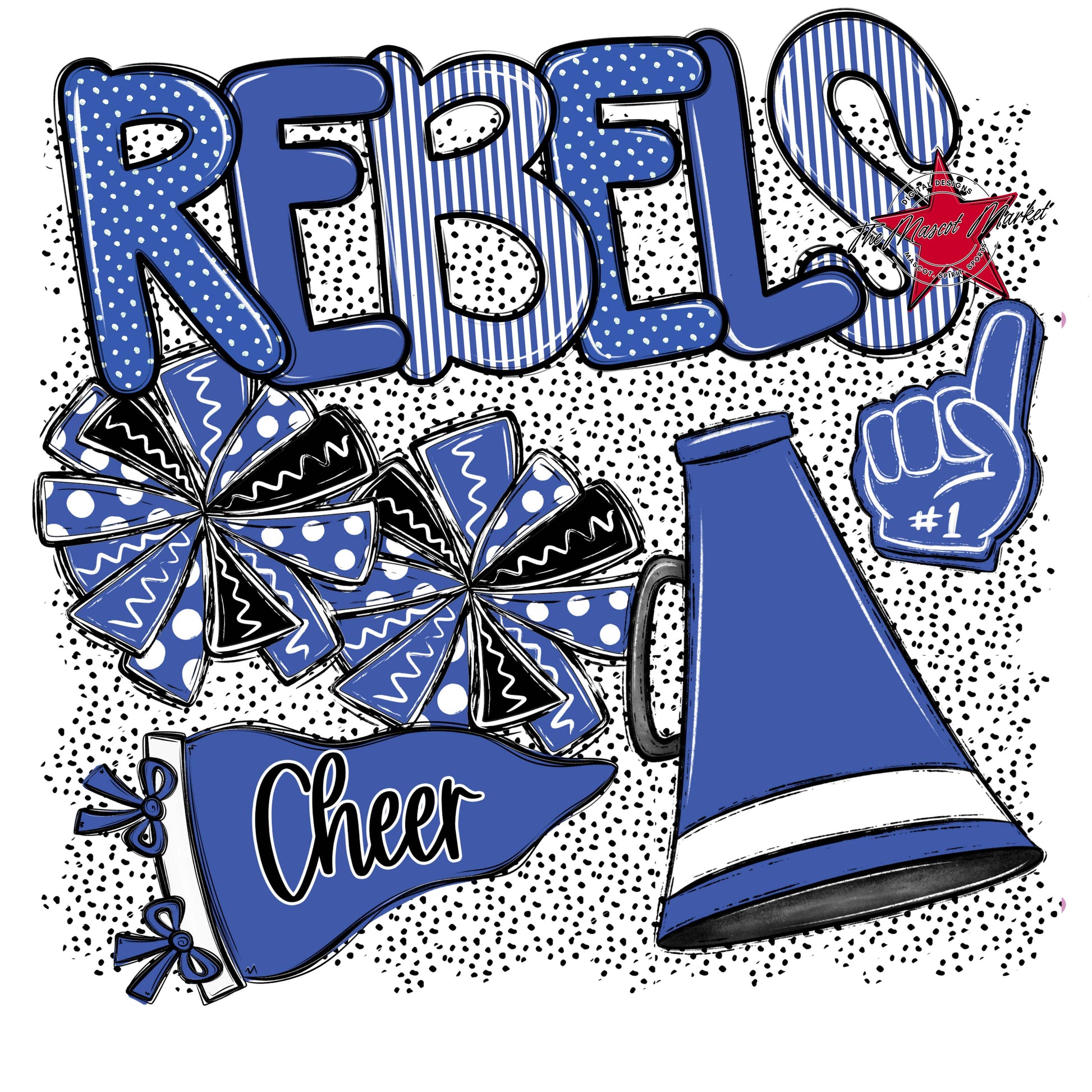 Rebels Cheer Spirit-Off Blue