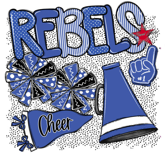 Rebels Cheer Spirit-Off Blue