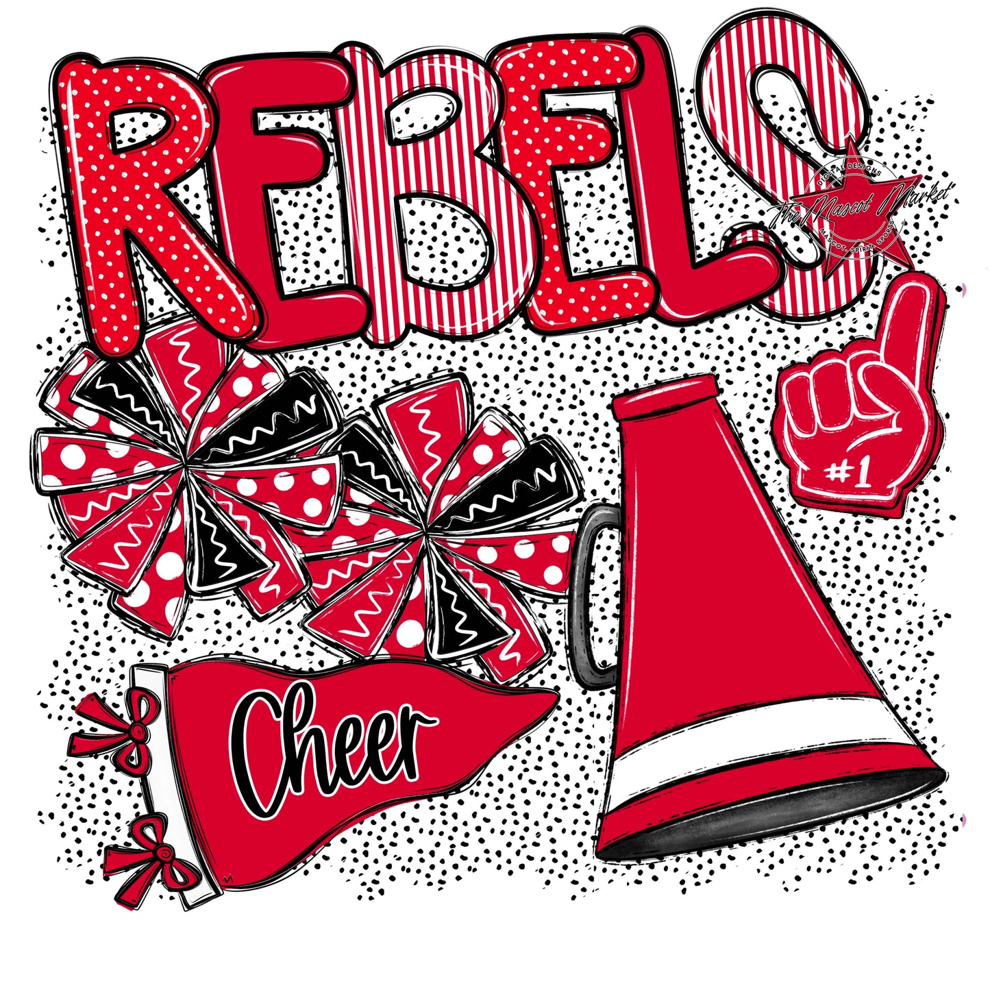 Rebels Cheer Spirit-Red