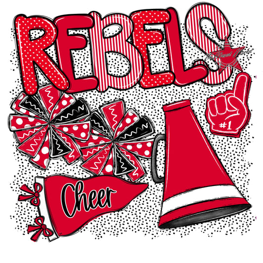 Rebels Cheer Spirit-Red