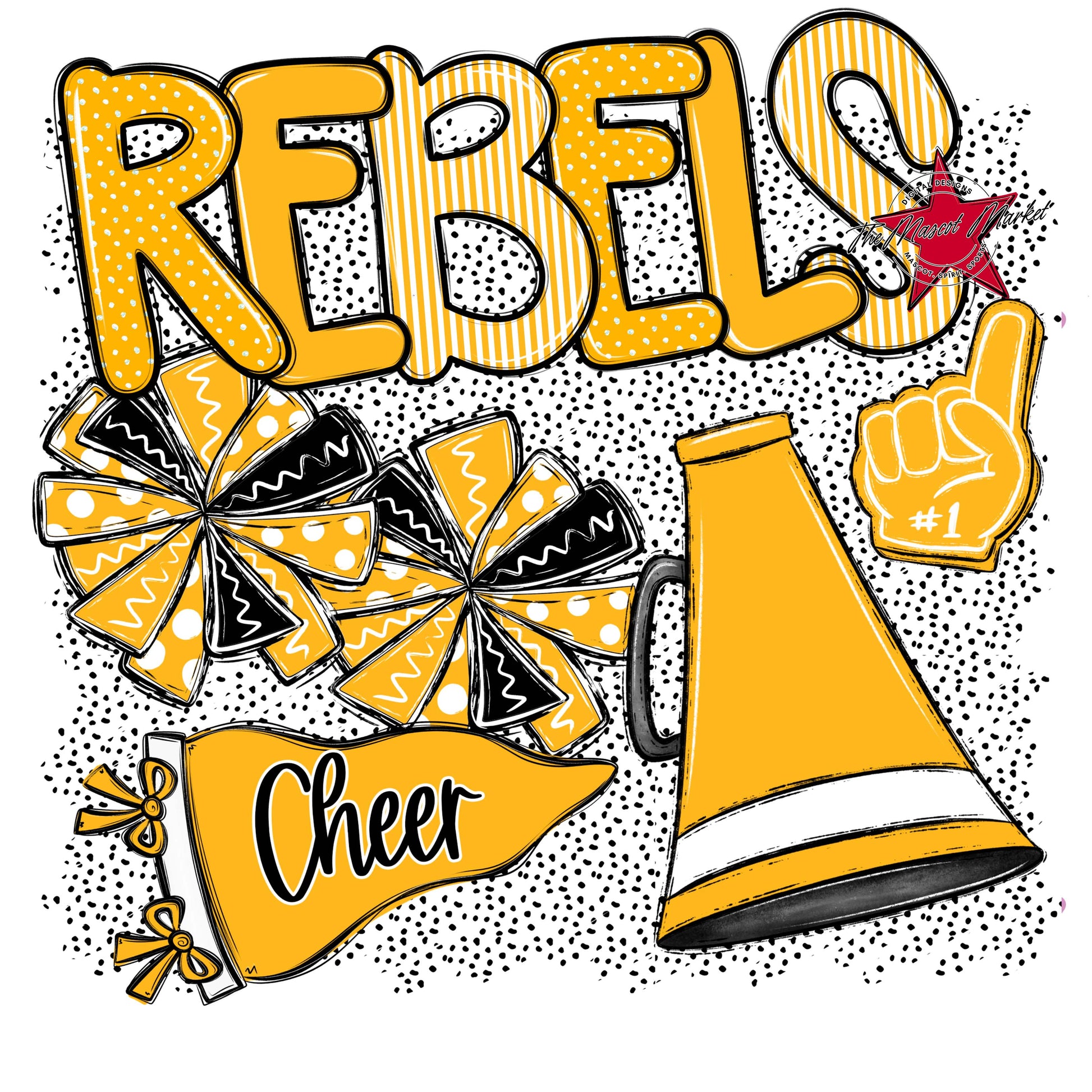 Rebels Cheer Spirit-Yellow