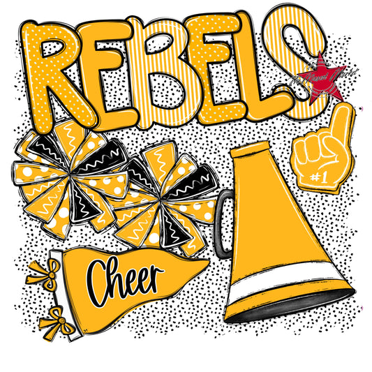 Rebels Cheer Spirit-Yellow