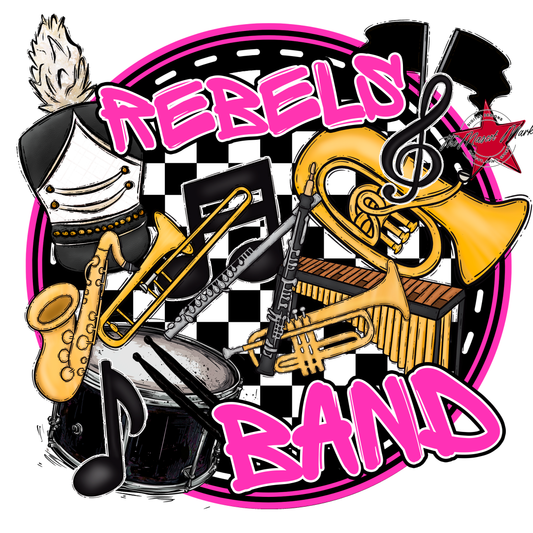 Rebels Circle Band Design-Pink