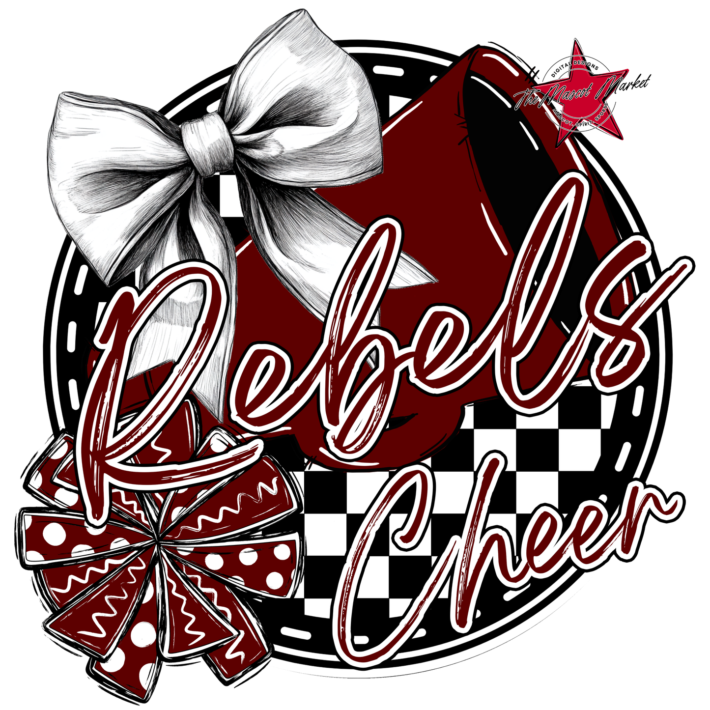 Rebels Circle Cheer Design-Maroon