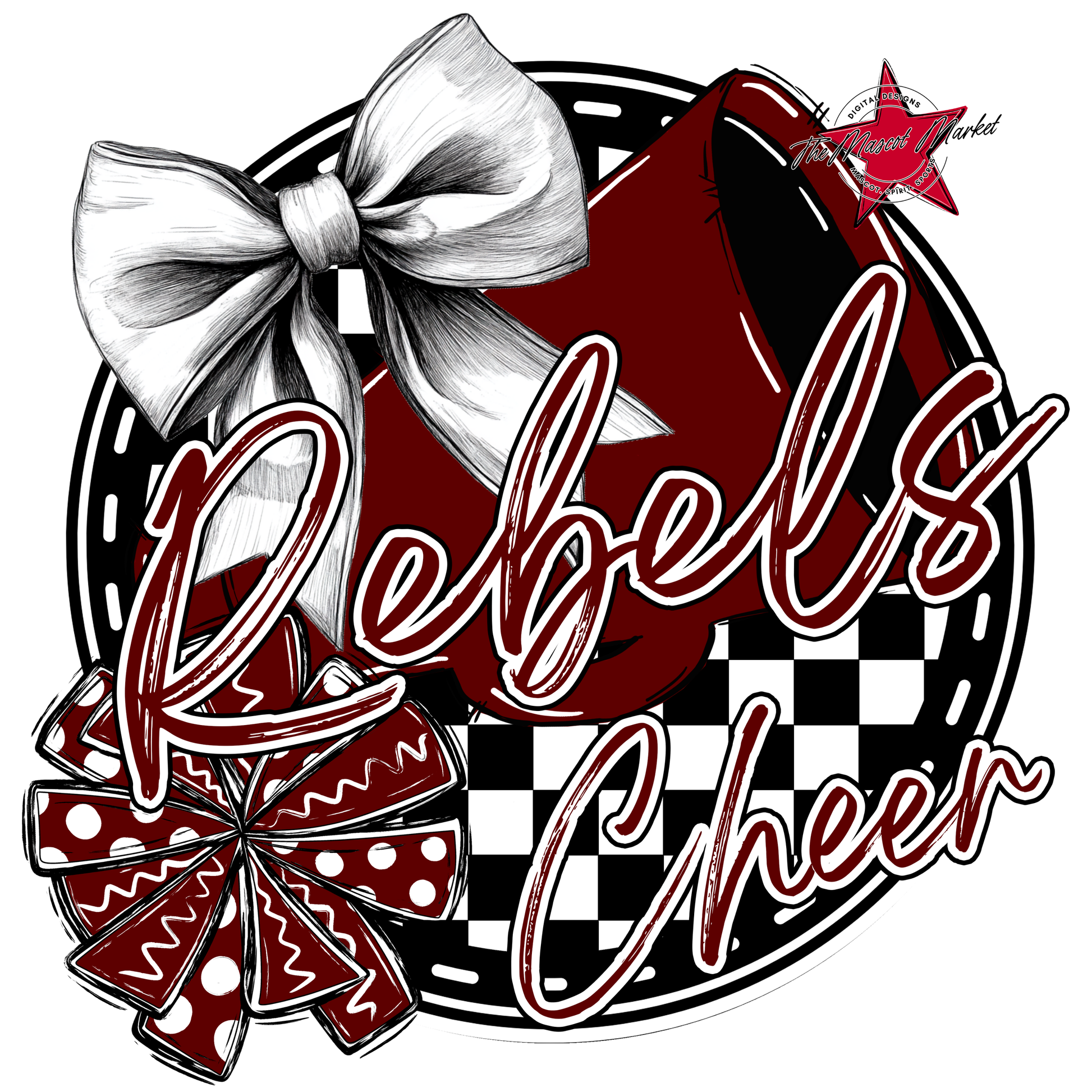 Rebels Circle Cheer Design-Maroon