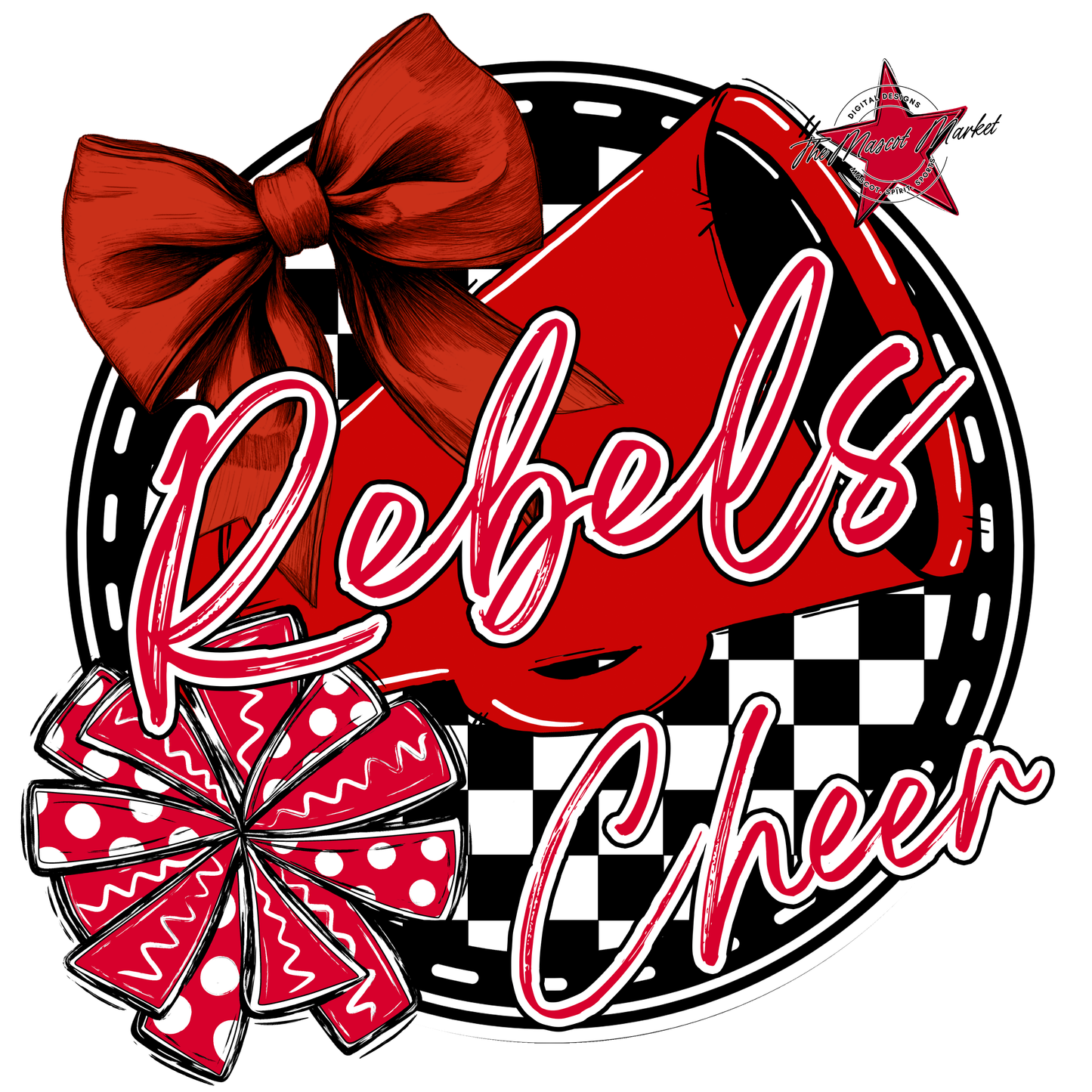 Rebels Circle Cheer Design-Red