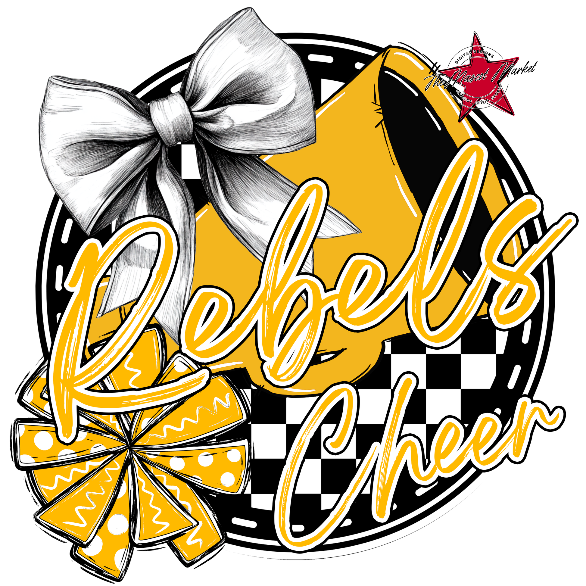 Rebels Circle Cheer Design-Yellow