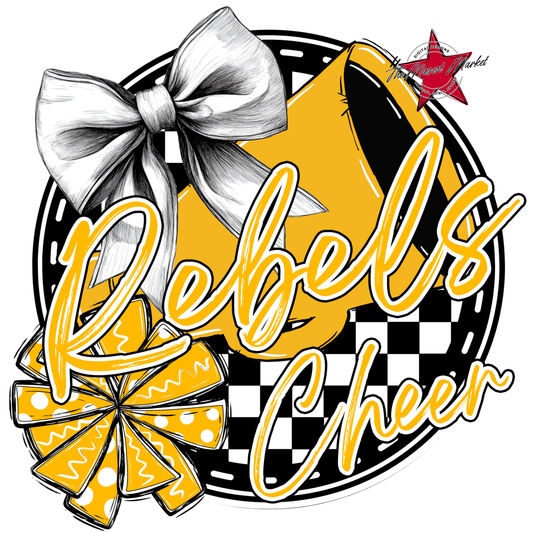 Rebels Circle Cheer Design-Yellow