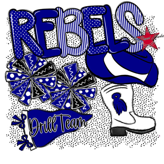 Rebels Drillteam Spirit-Blue