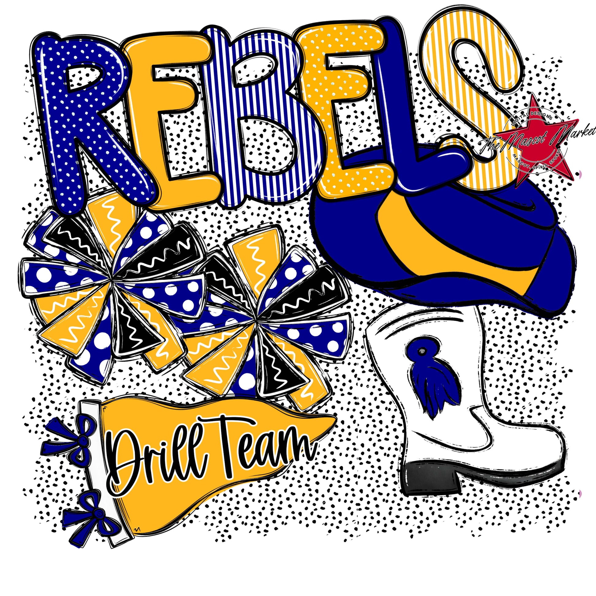 Rebels Drillteam Spirit-Blue & Yellow