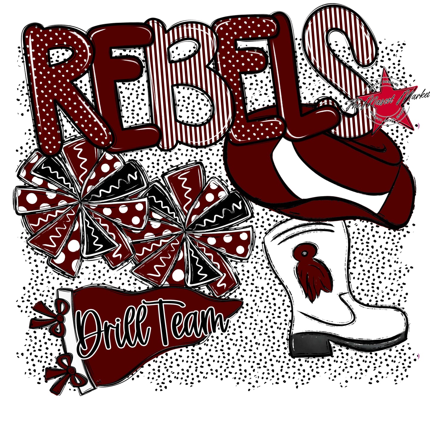 Rebels Drillteam Spirit-Maroon