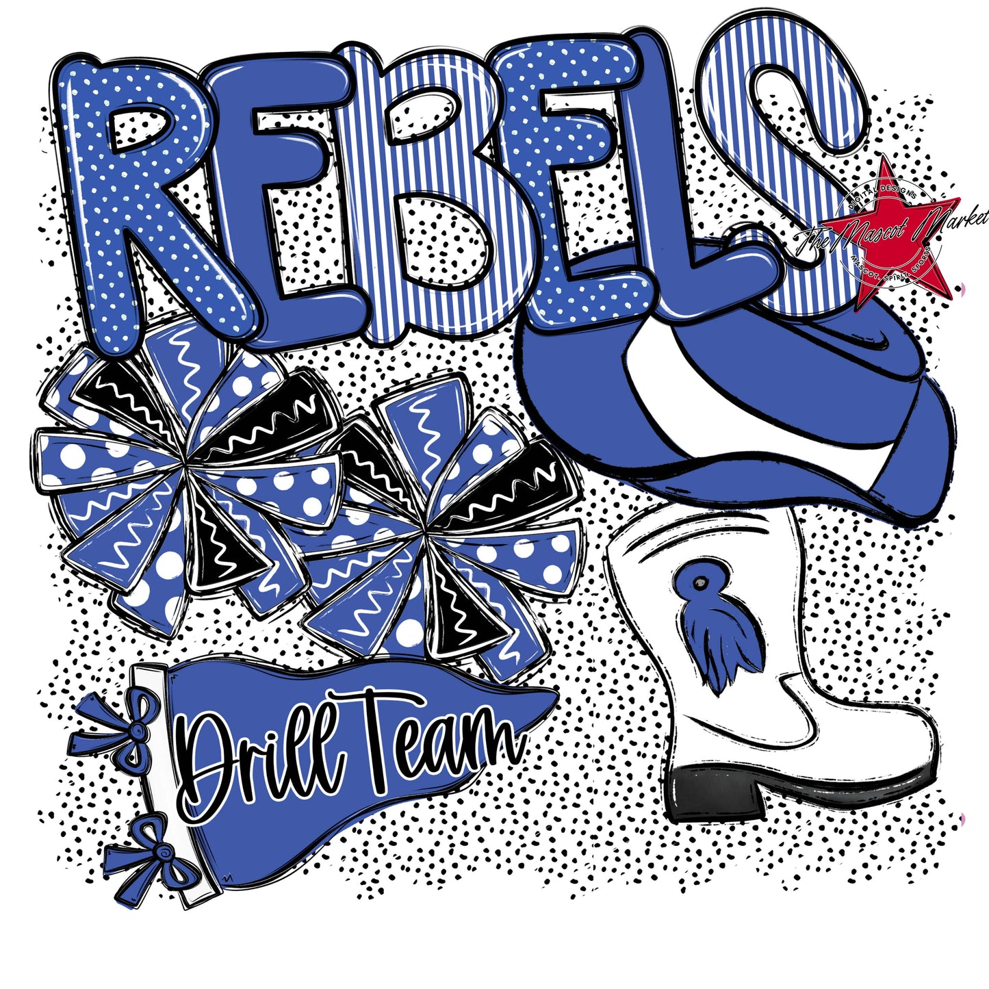 Rebels Drillteam Spirit-Off Blue