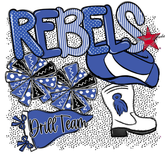 Rebels Drillteam Spirit-Off Blue