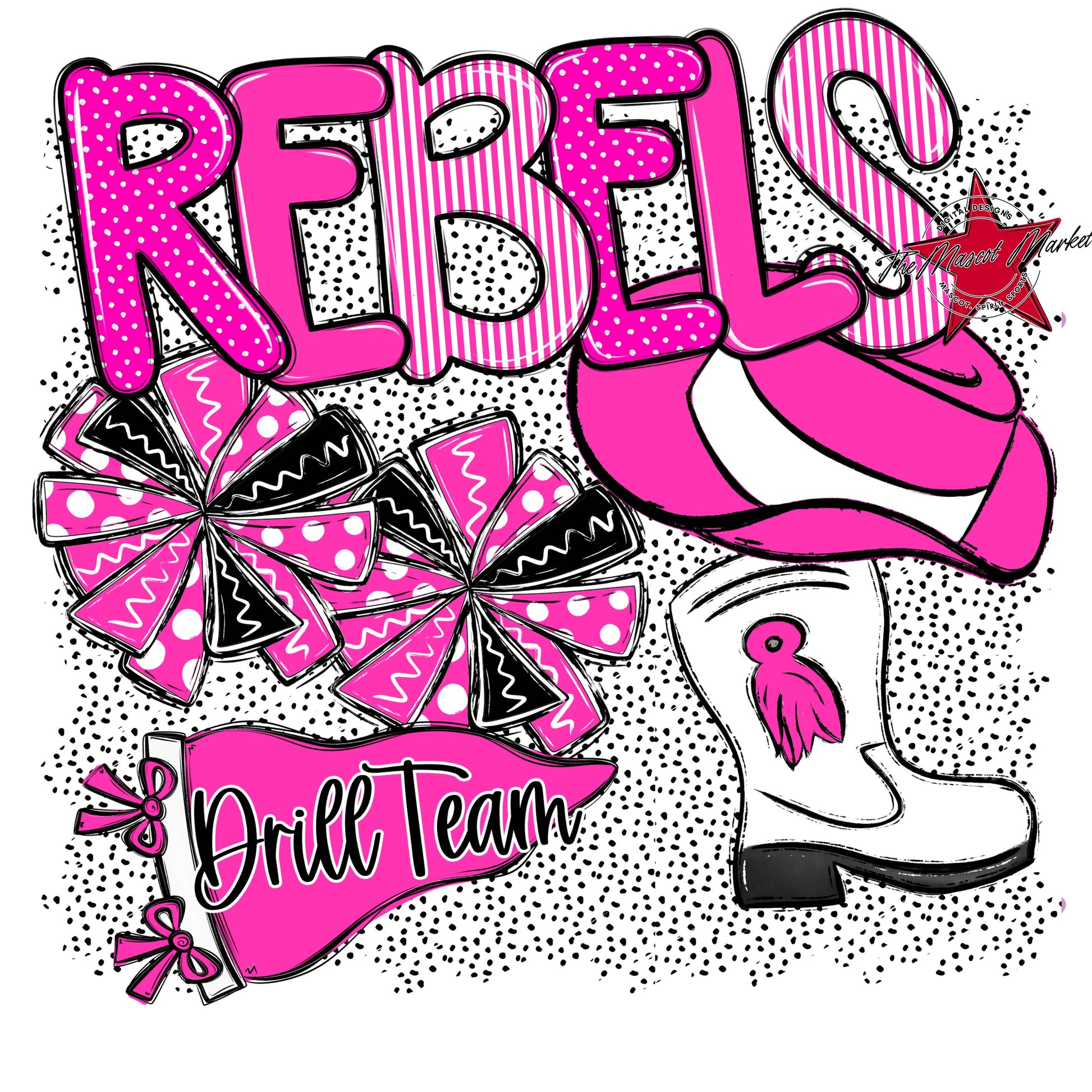 Rebels Drillteam Spirit-Pink