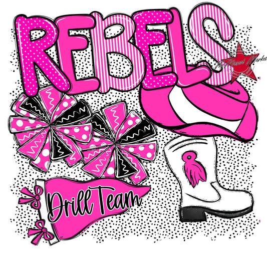 Rebels Drillteam Spirit-Pink