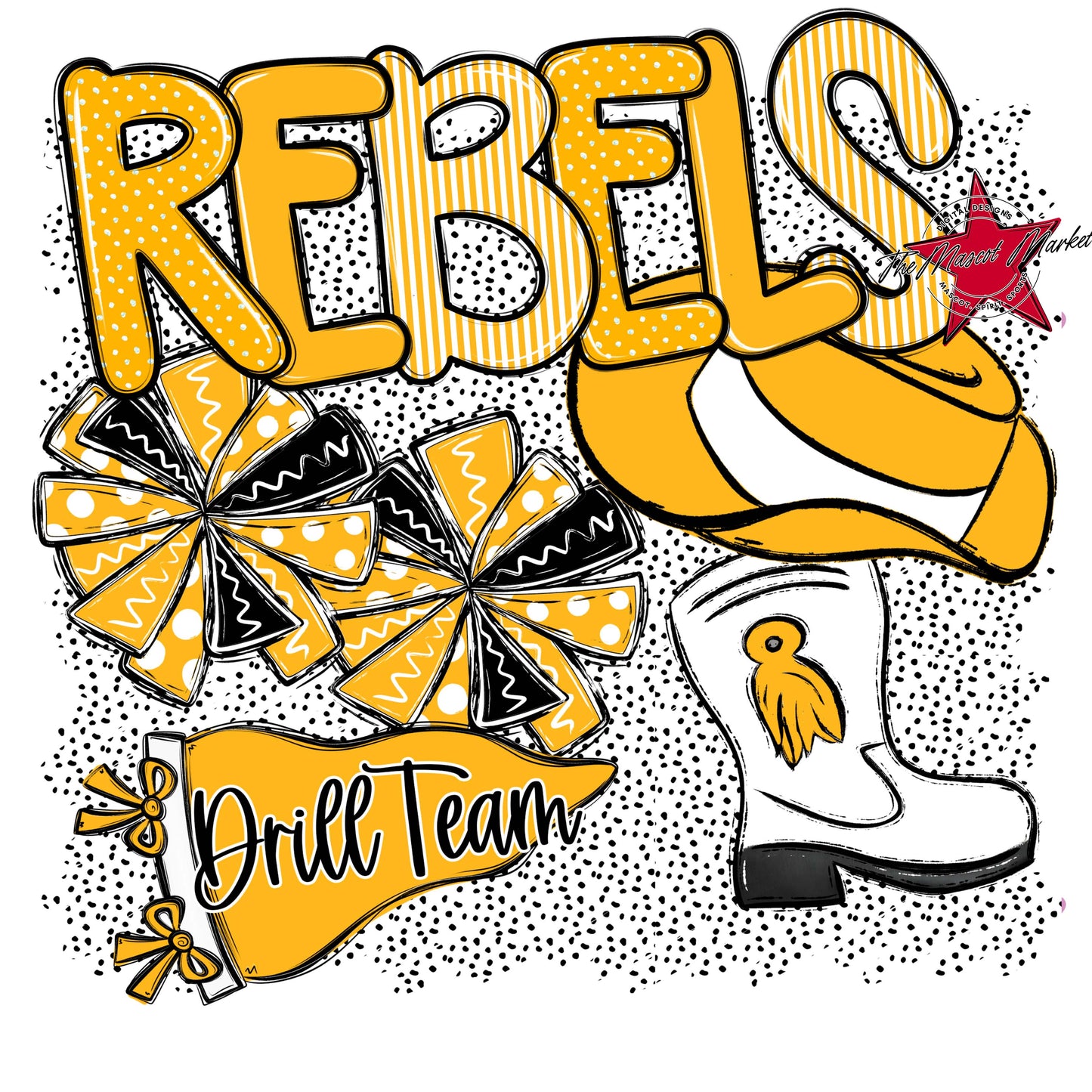 Rebels Drillteam Spirit-Yellow