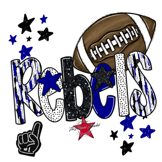 Rebels Football Scrape-Blue