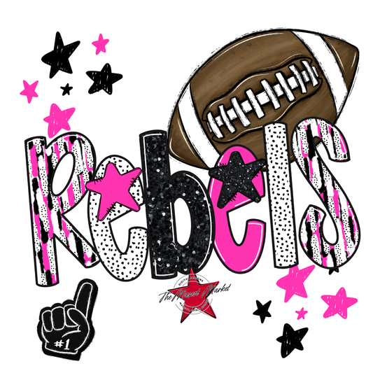 Rebels Football Scrape-Pink