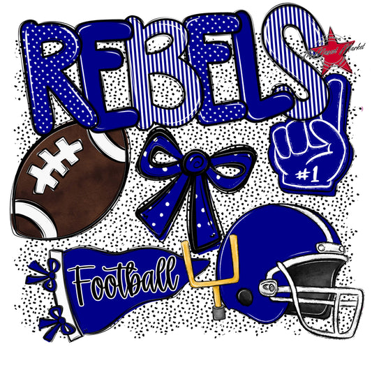 Rebels Football Spirit-Blue