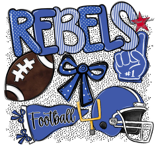 Rebels Football Spirit-Off Blue