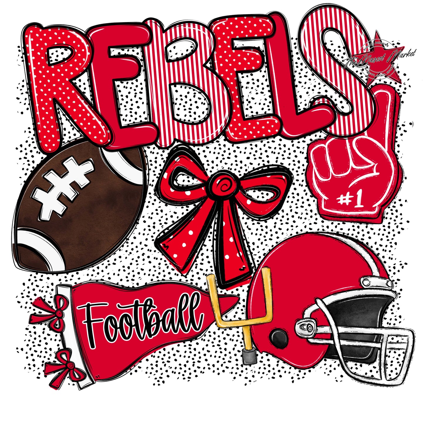 Rebels Football Spirit-Red