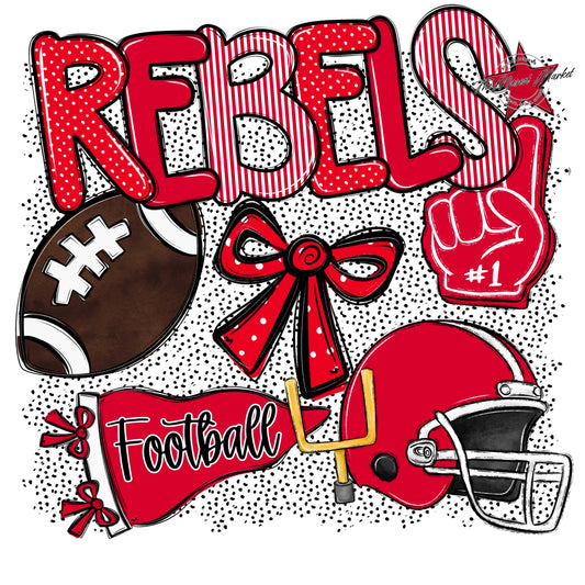 Rebels Football Spirit-Red