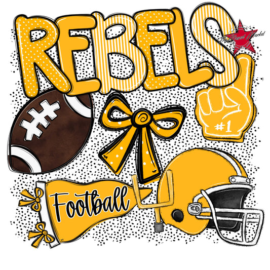 Rebels Football Spirit-Yellow
