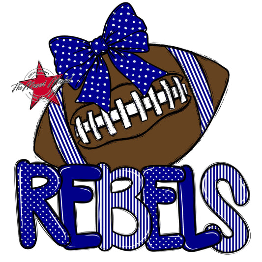 Rebels Football Spirit Design-Blue