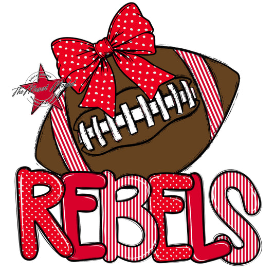 Rebels Football Spirit Design-Red