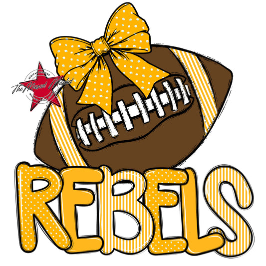 Rebels Football Spirit Design-Yellow