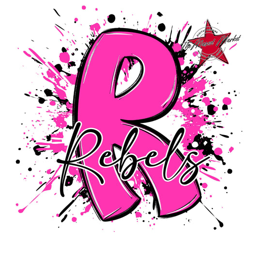 Rebels Mascot Splatter-Pink