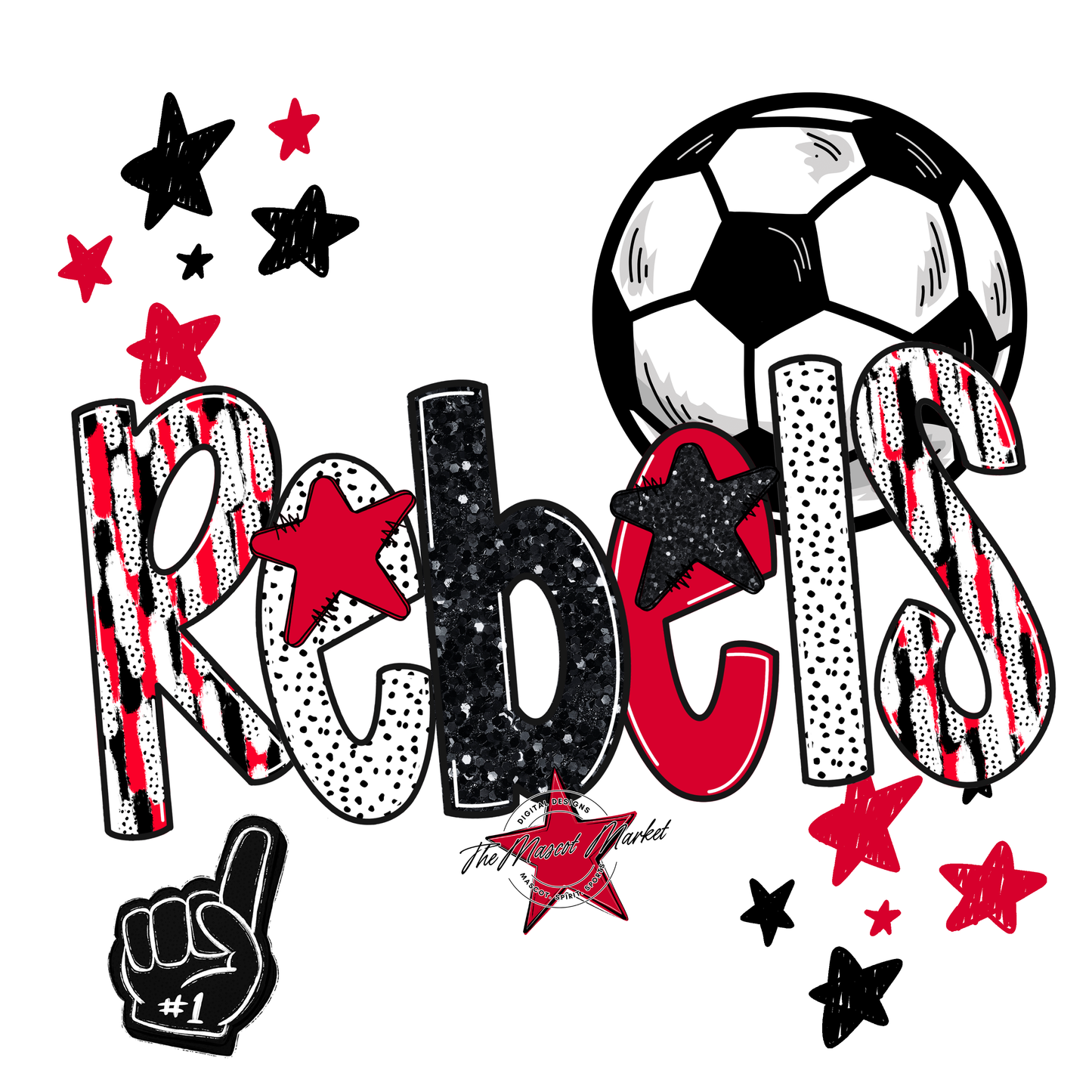 Rebels Soccer Scrape-Red