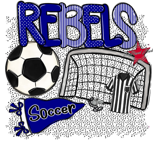 Rebels Soccer Spirit-Blue