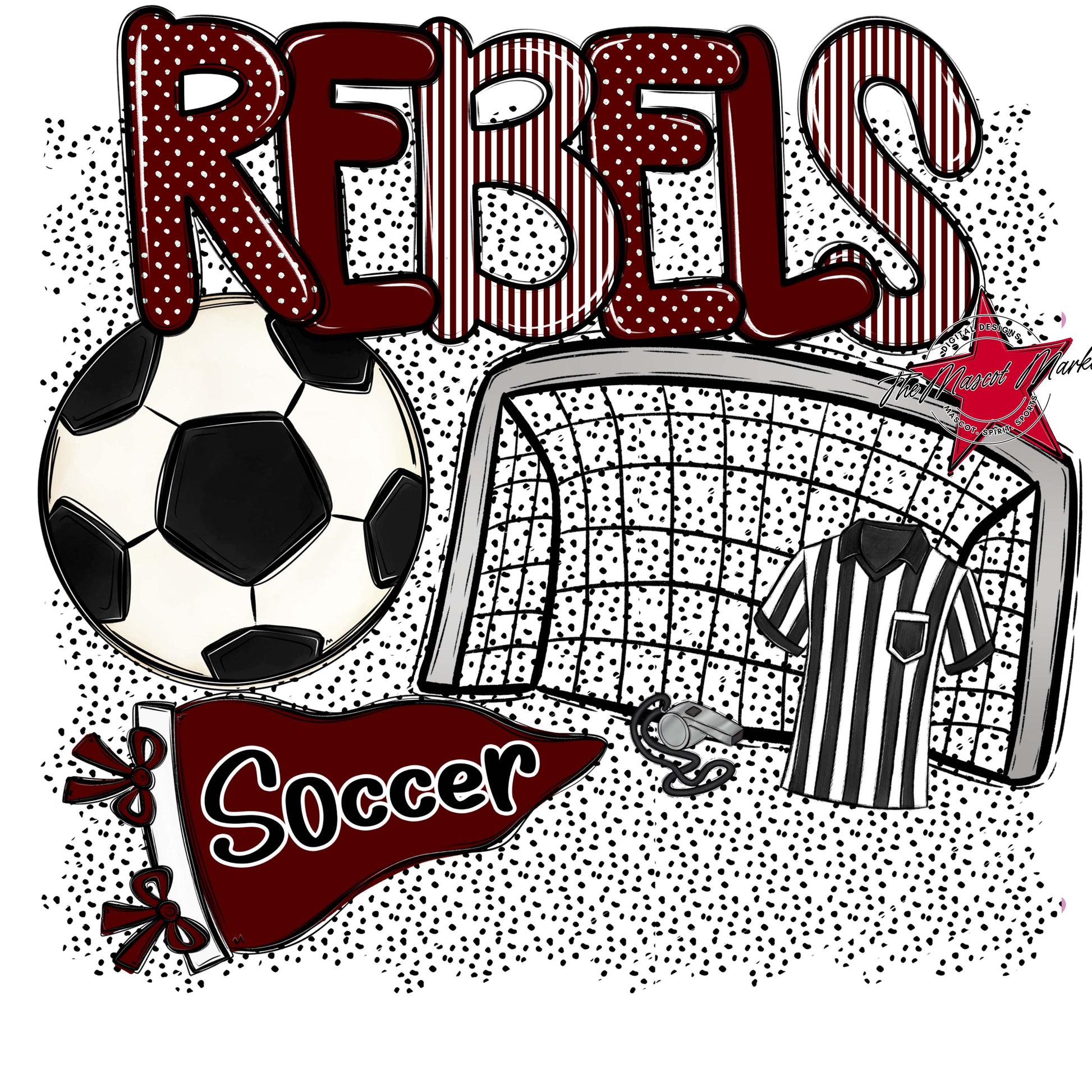 Rebels Soccer Spirit-Maroon