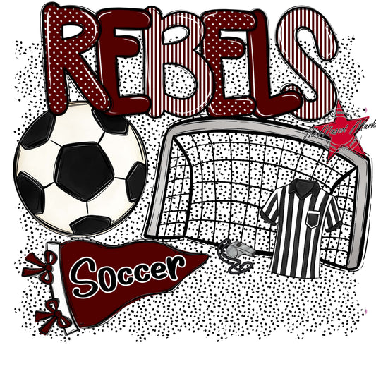 Rebels Soccer Spirit-Maroon