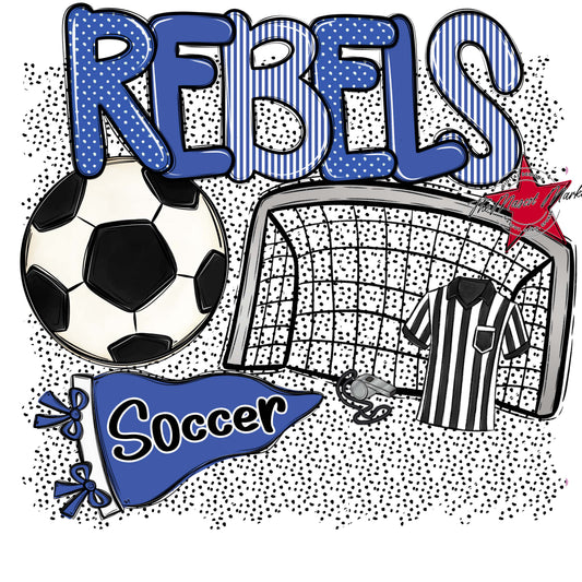 Rebels Soccer Spirit-Off Blue