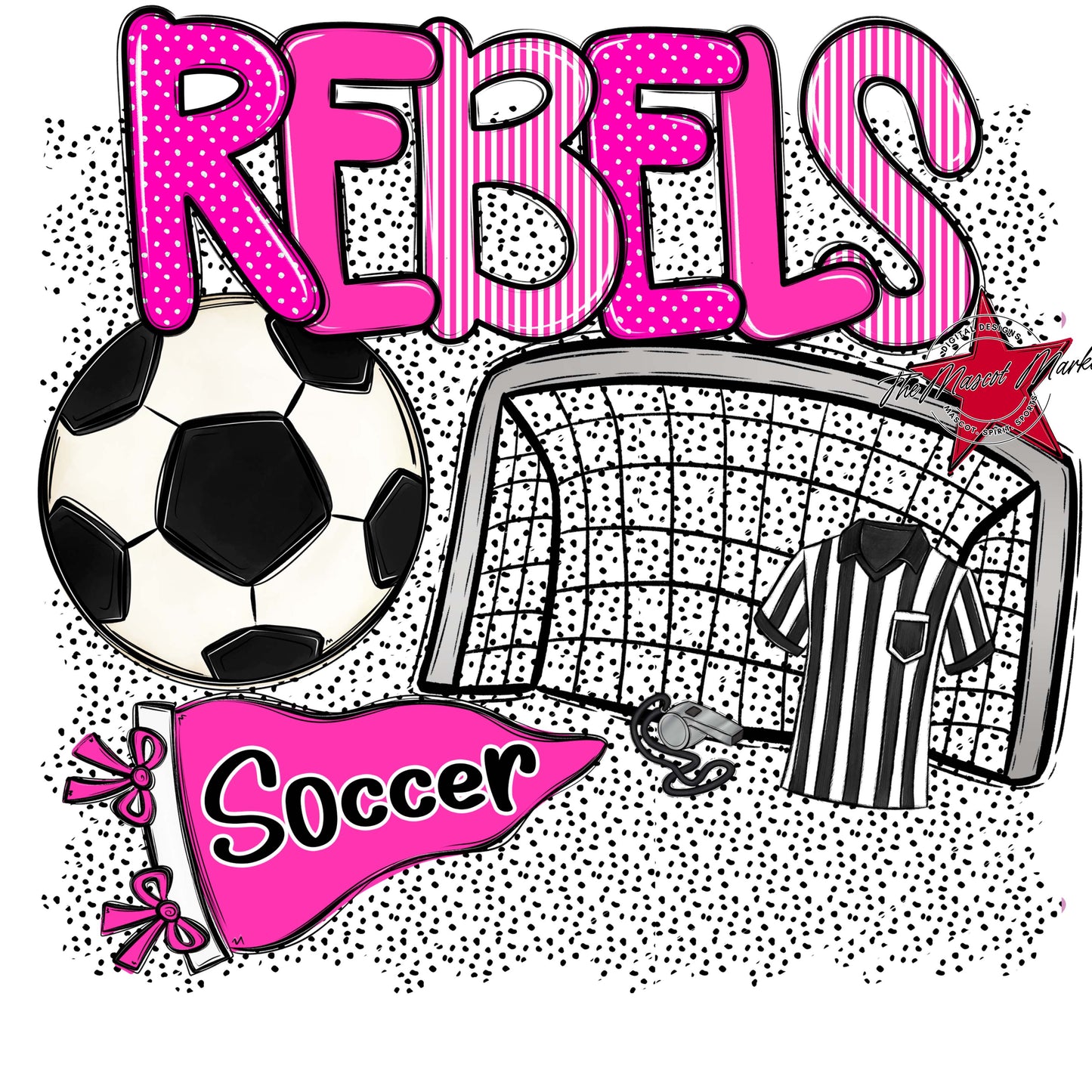 Rebels Soccer Spirit-Pink