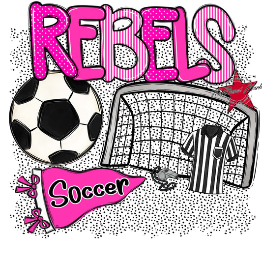 Rebels Soccer Spirit-Pink