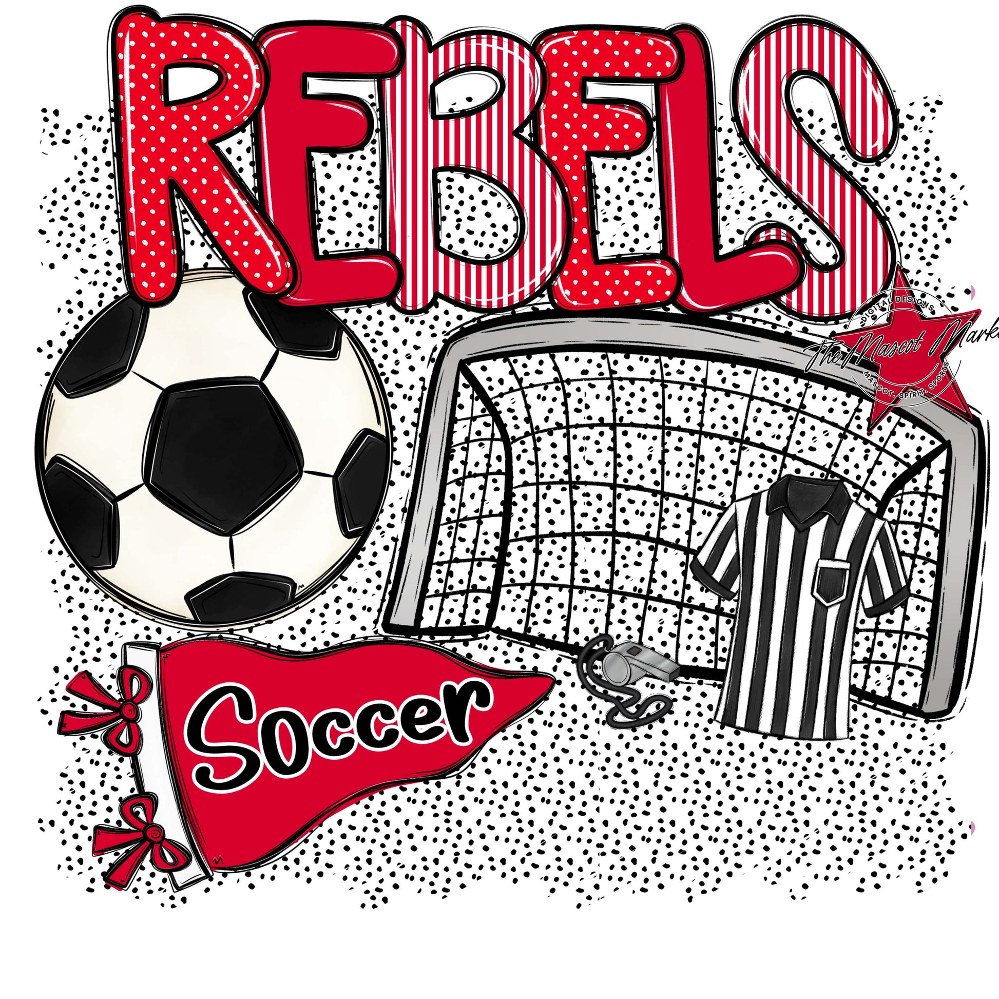 Rebels Soccer Spirit-Red