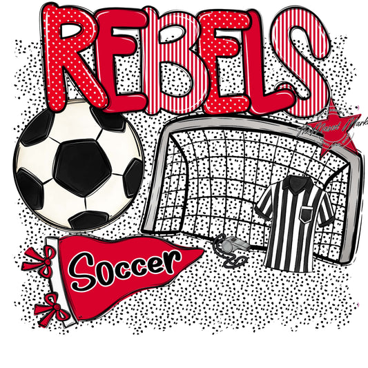 Rebels Soccer Spirit-Red